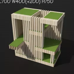 Cat Condo Low-poly  3D model