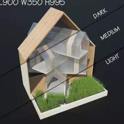 Cat House Low-poly  3D model