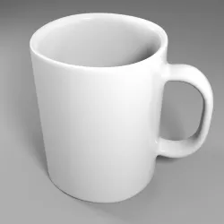 Ceramic Mug  Low-poly  3D model