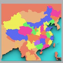 China Map 3D model