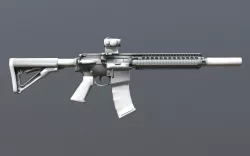 Colt MK18 Assault Rifle Military 3D Model Low-poly  3D model