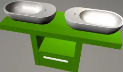 Double sink bathroom vanity