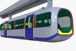 Elevated train - monorail 3D model