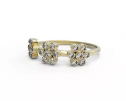 flower gold ring