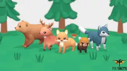 Forest Animals - Wild Series Low-poly  3D model