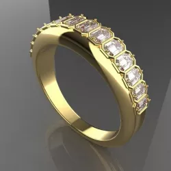 Gemstone Ring 3D model