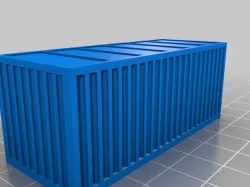 H0 Model of a 20 foot container - ribeled and smooth sides