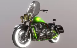 Harkey Davidson CVO Deluxe Low-poly  3D model
