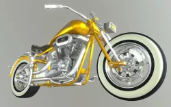 Harley Davidson Chopper CVO Low-poly  3D model