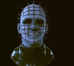 Hellraiser Pinhead  Bust with PBR Texture Low-poly  3D model