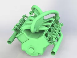 I.C. Engine design - SolidWoks - 3D CAD Model with Assembly