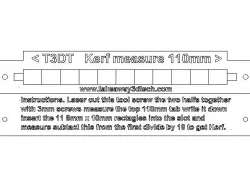 Laser Kerf measuring tool.