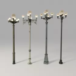 Los Angeles Street Lamps Pack 3D model