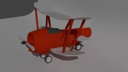 low poly plane Low-poly  3D model