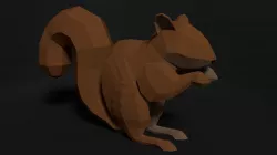 Low poly rigged SQUIRREL Low-poly  3D model