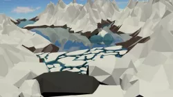 Low Poly Snowy Mountain Low-poly  3D model