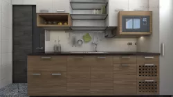 modern small kitchen 3D model
