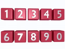 Numbers 3D model
