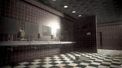 PBR toilet interior Low-poly  3D model