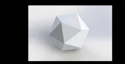 Regular Icosahedron Solid Model