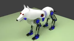 Robotic wolf 3D model