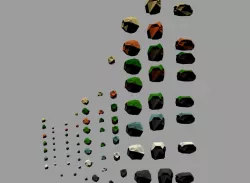 Rock Collection Low Poly Low-poly  3D model