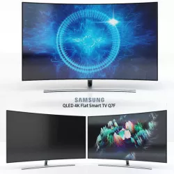 Samsung 55 and 65 QLED 4K Curved Smart TV Q8C 3D model