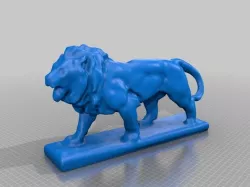 Scanned Lion Statue