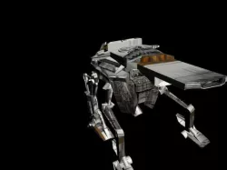sci-fi Planet Robot Tank D-575 Low-poly  3D model