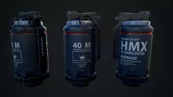 Scifi Grenade Low-poly  3D model