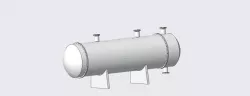 Shell and tube heat exchanger assembly with Studs