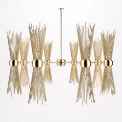 Skyla Brass Chandelier 3D model