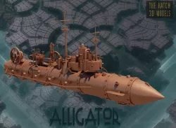 Steampunk Alligator 3D model