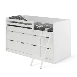 Tall Bed with Shelves 3D model
