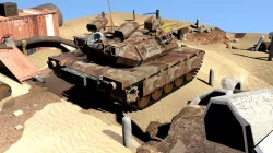 Tank and environment 3D model