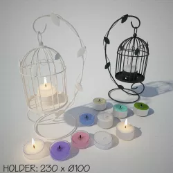 Tealight Lantern Stand Classic Birdcage 3D model