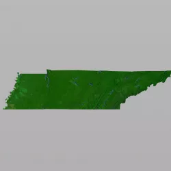 Tennessee State for 3ds and obj 3D model