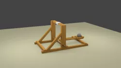 Torsion catapult 3D model