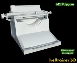 Typewriter Low-poly  3D model