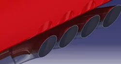 V8 engine car exhaust system