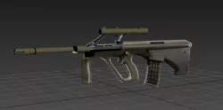 weapon Steyr AUG Low-poly  3D model