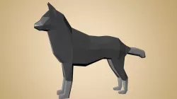 Wolf low-poly