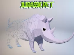 Woolly rhinoceros Low-poly  3D model