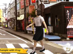 Young High School Girl Model Rigged Low-poly  3D model