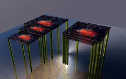 Zigon glass and brass table 3D model