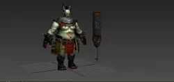zombie warrior  Low-poly  3D model
