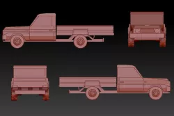 28mm  pre-supported1/56 scale "Cruiser" Technical Pickup Truck.