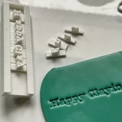 Alphabet stamp set with letter setter - Typewriter font