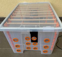 SAMLA box with lid, clear, 15 ¼x11x11/6 gallon - IKEA