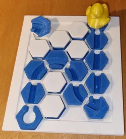 Easy Hex Grid Puzzle Fun (with a duck, dog and penguin ;)